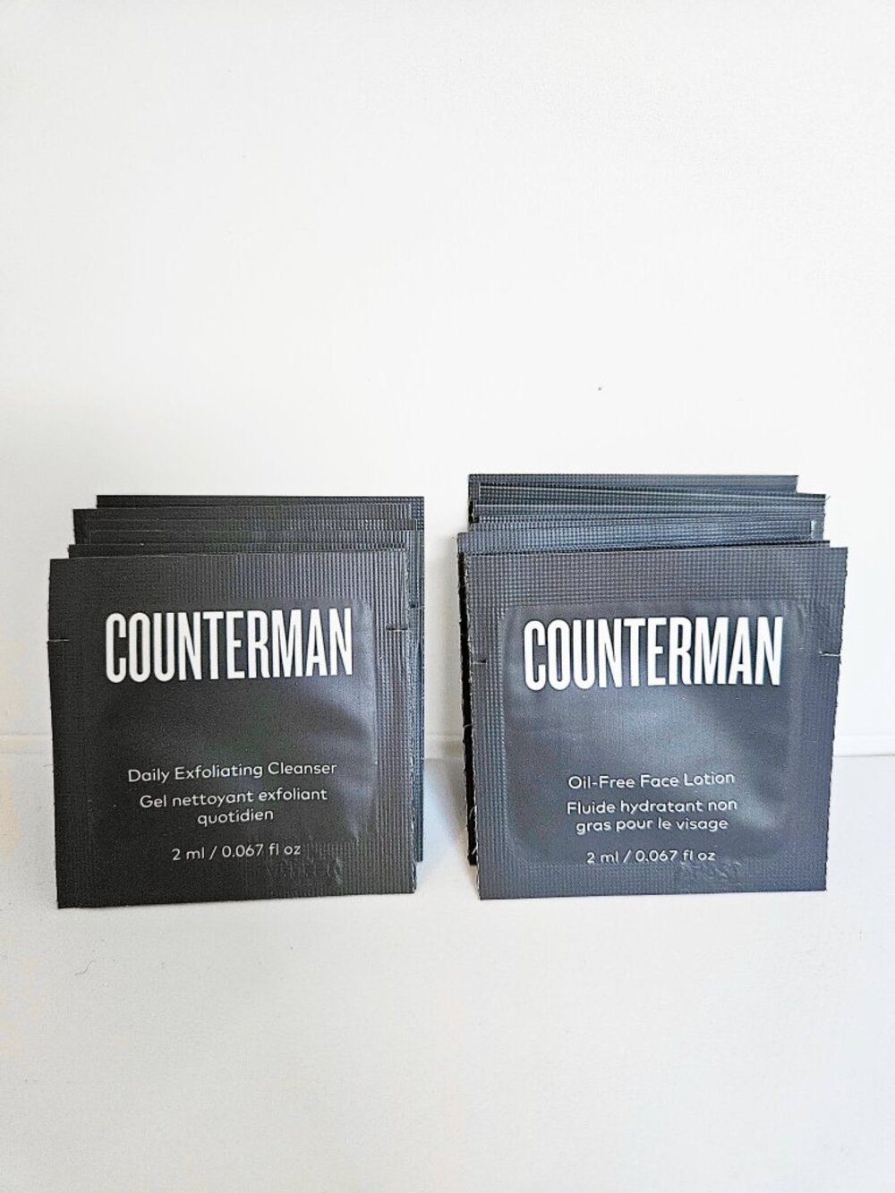 *Beautycounter*Counterman Exfoliating Cleanser & Oil-Free Face Lotion 17 SAMPLES